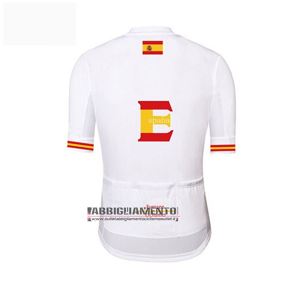 Abbigliamento Vuelta Espana 2019 Manica Corta e Pantaloncino Con Bretelle Bianco - Clicca l'immagine per chiudere